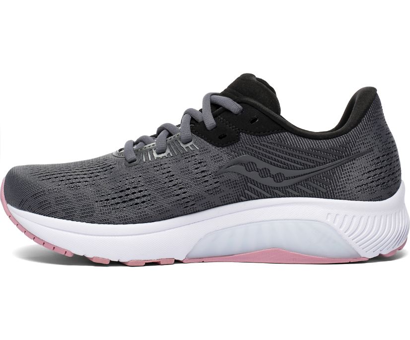 Women's Saucony Guide 14 Wide Running Shoes Grey / Rose | Singapore 152CTVE